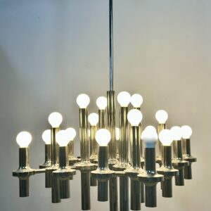 Lustre Gaetano Sciolari 24 feux Design italien 1970'S – Image 6