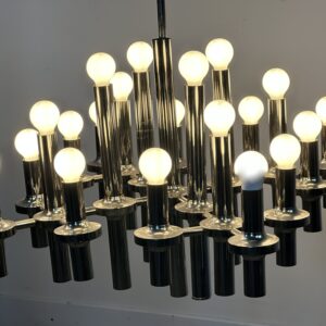 Lustre Gaetano Sciolari 24 feux Design italien 1970'S – Image 5