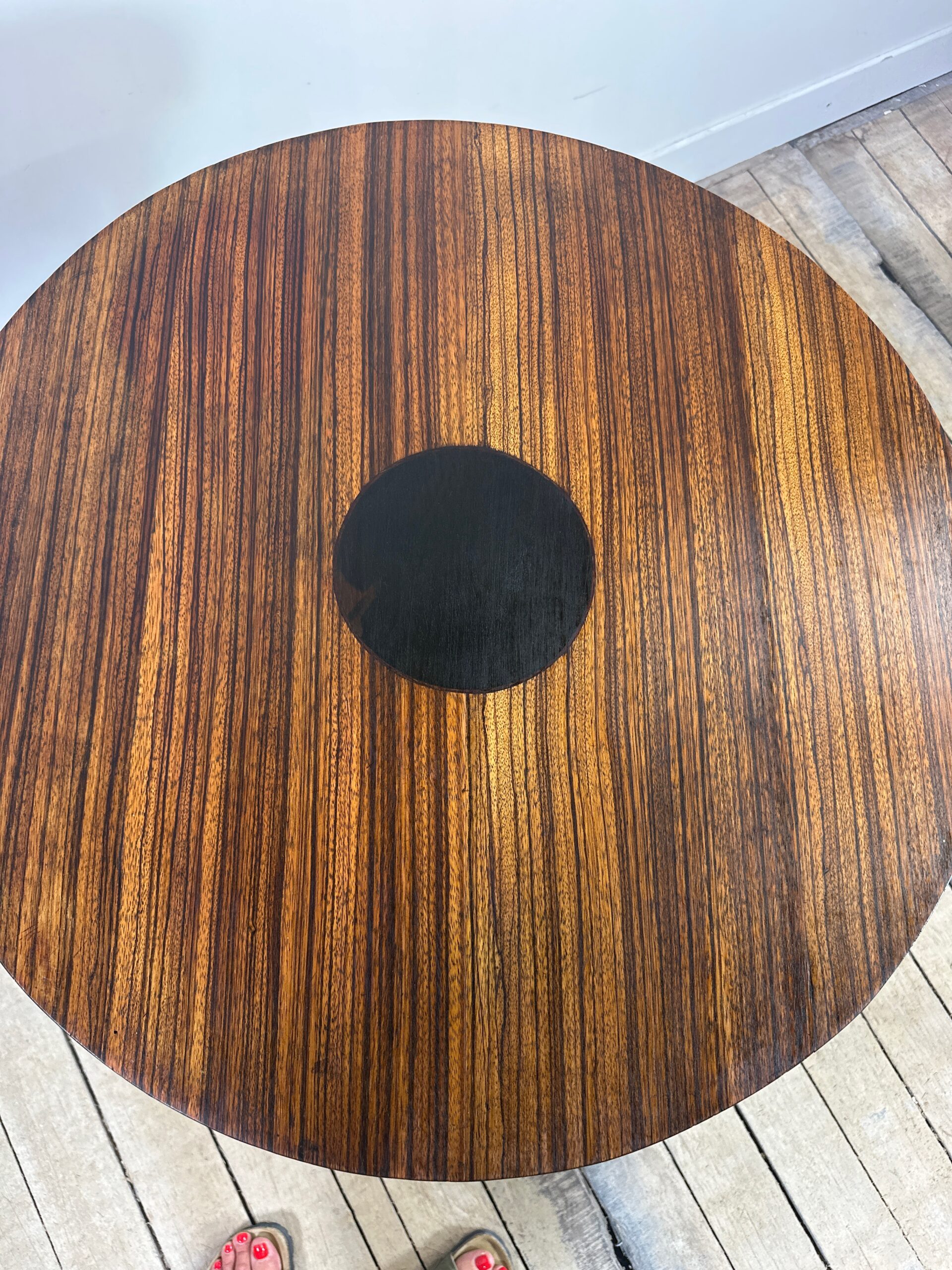 Guéridon Art Déco années 1930 en palissandre et ébène de Macassar – Image 8