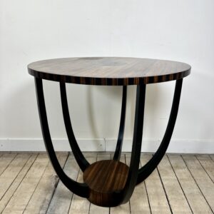 Guéridon Art Déco années 1930 en palissandre et ébène de Macassar – Image 9