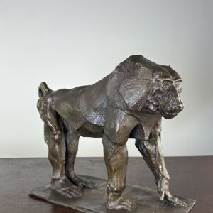 Bronze "Babouin" signé Bubian dans le goût de Rembrandt Bugatti Années 2000