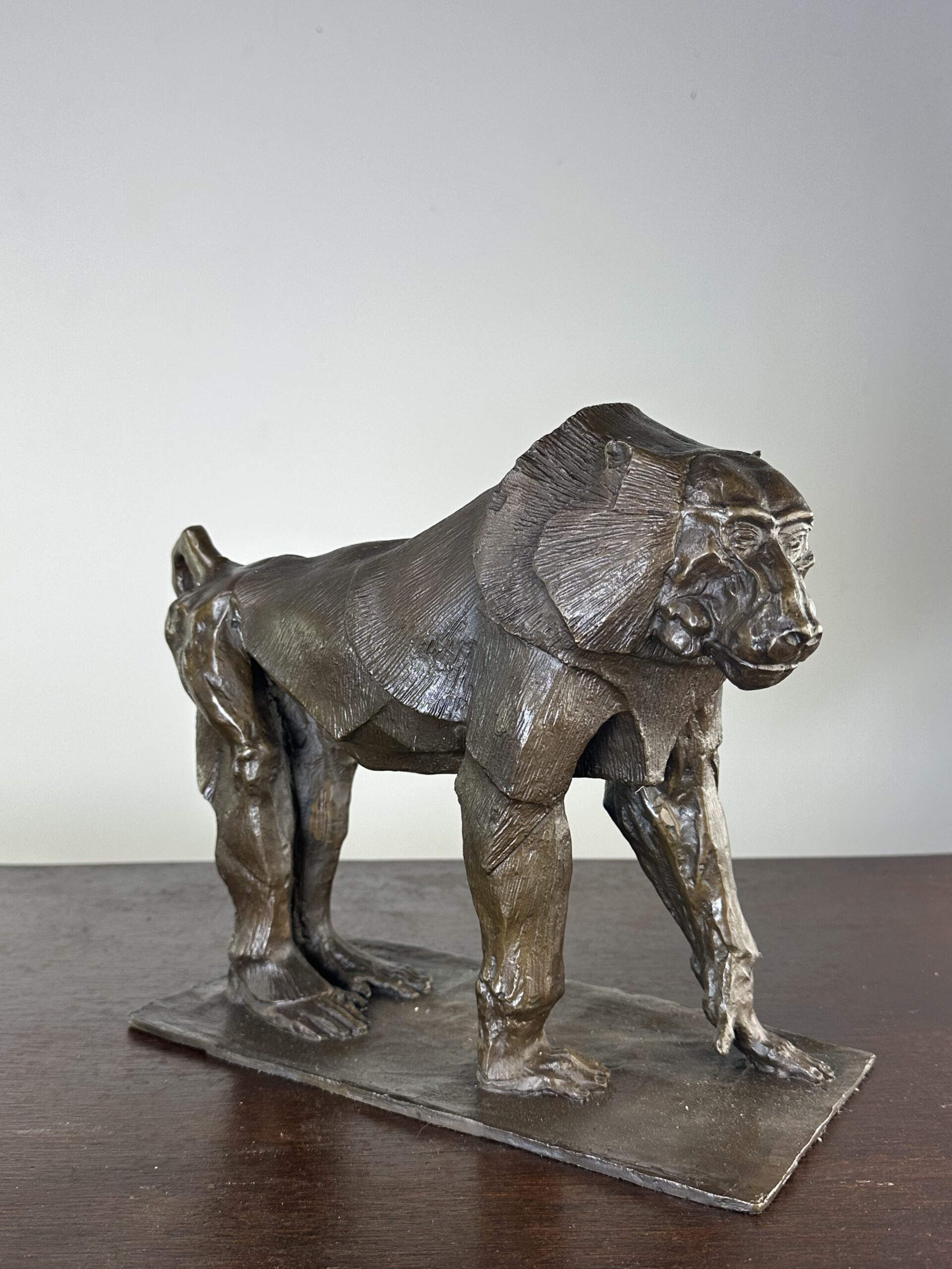 Bronze "Babouin" signé Bubian dans le goût de Rembrandt Bugatti Années 2000
