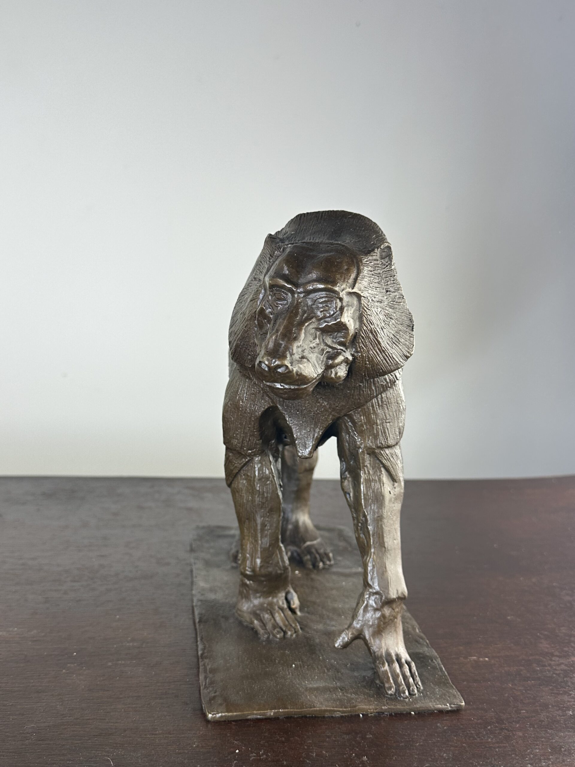 Bronze "Babouin" signé Bubian dans le goût de Rembrandt Bugatti Années 2000 – Image 4