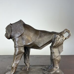 Bronze "Babouin" signé Bubian dans le goût de Rembrandt Bugatti Années 2000 – Image 5