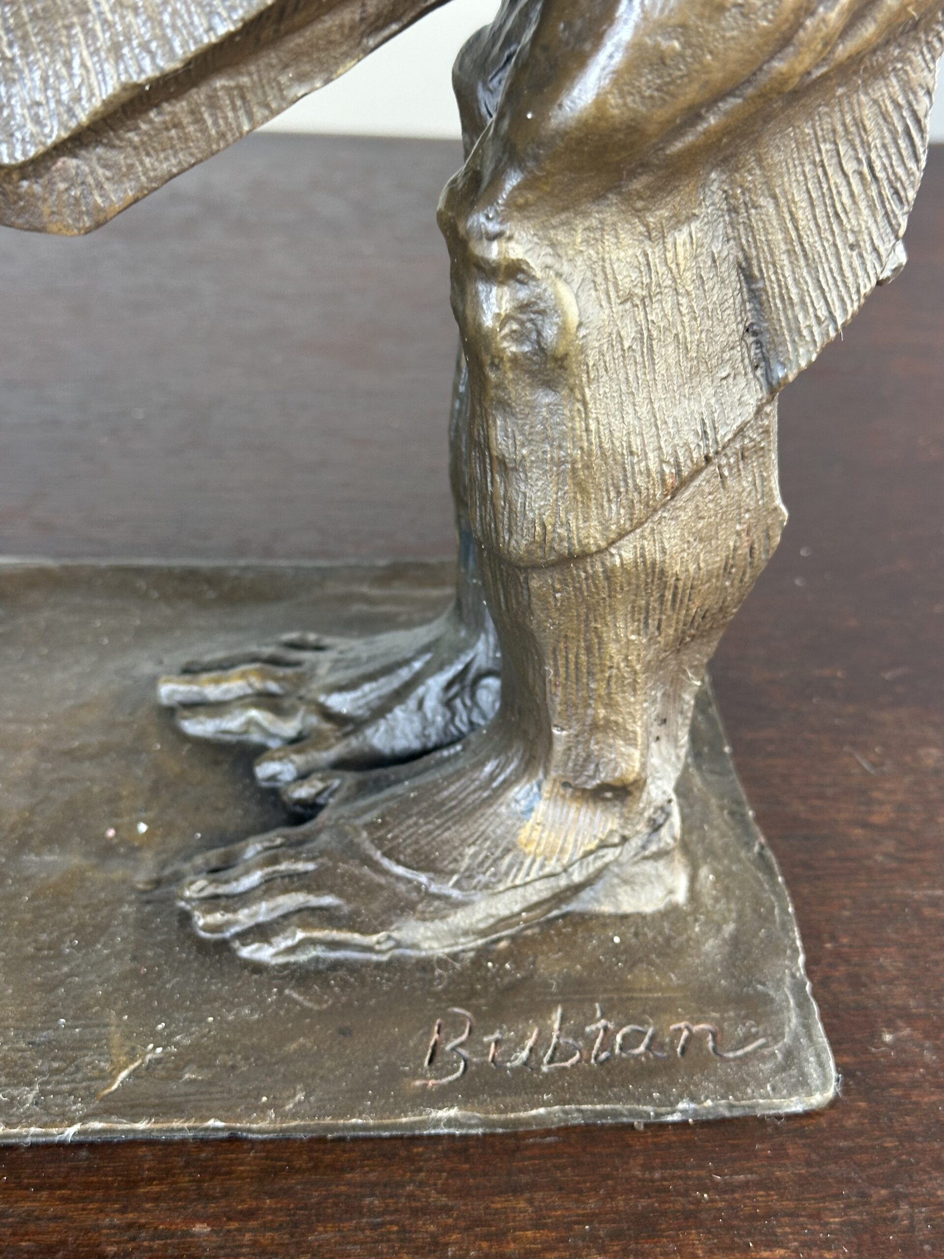 Bronze "Babouin" signé Bubian dans le goût de Rembrandt Bugatti Années 2000 – Image 12