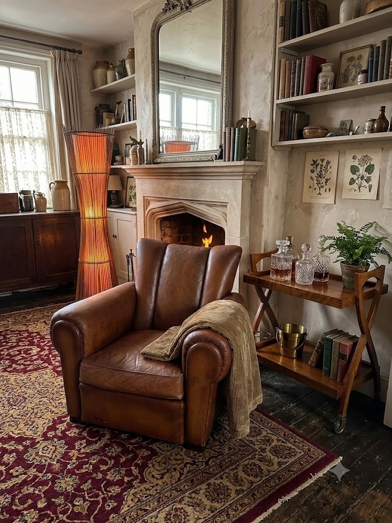 Fauteuil Club en Cuir Vintage Années 1950 – Image 2