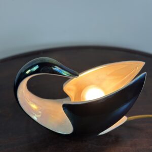 Lampe d'ambiance / veilleuse en forme de cygne maison VERCERAM 1950 – Image 12