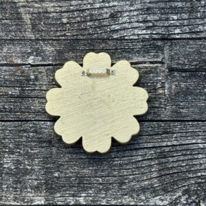 Fleur miroir 8 facettes murale en résine dorée diamètre 12 cm – Image 9