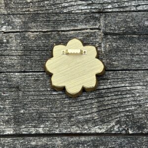 Fleur murale Anémone en résine dorée diamètre 10 cm – Image 8