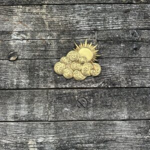Ex-voto nuage et soleil doré – 16 × 15 cm – Image 7