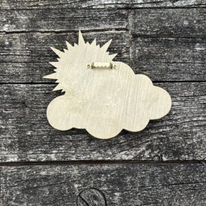 Ex-voto nuage et soleil doré – 16 × 15 cm – Image 8