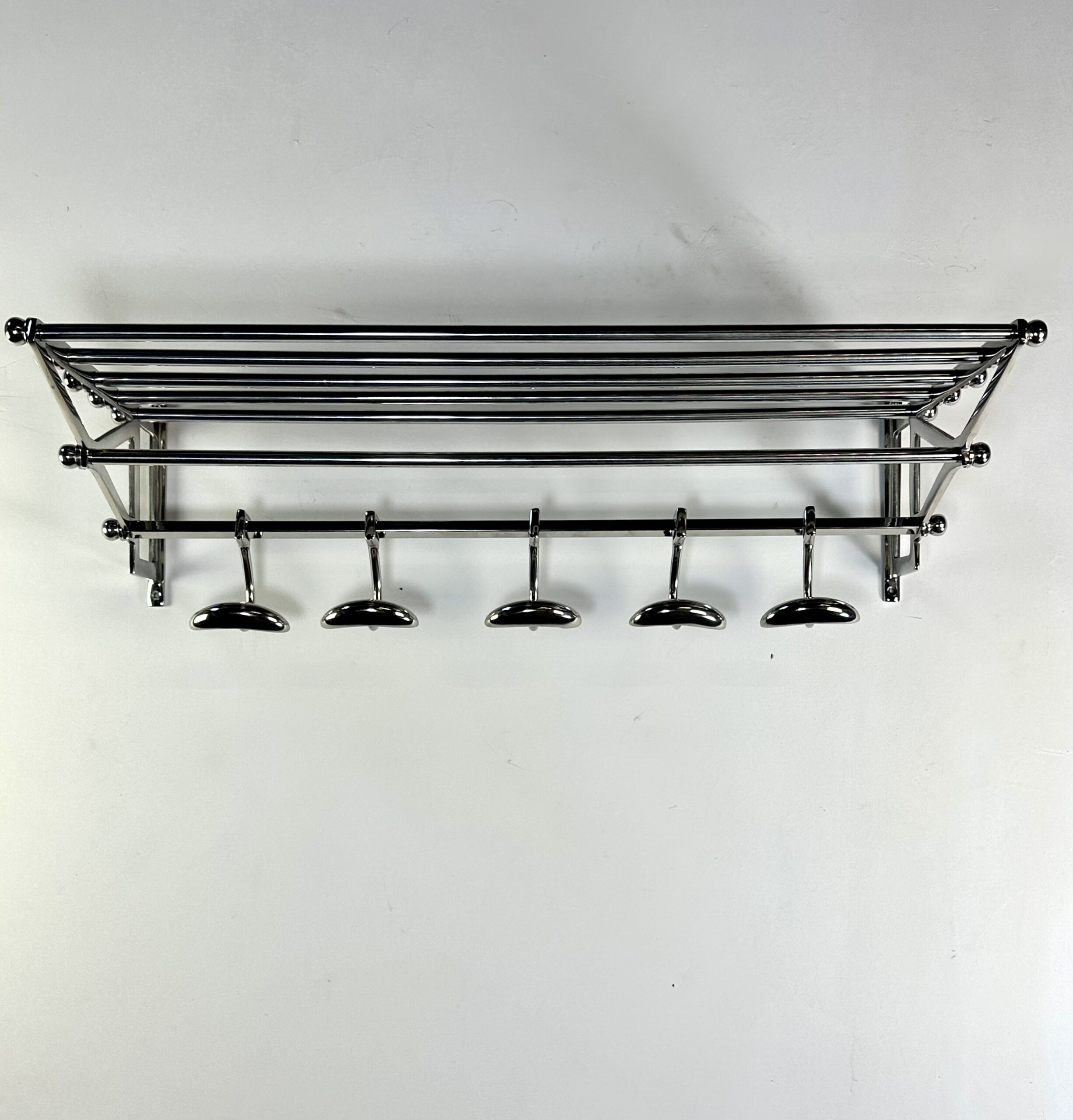 Porte manteau mural 5 patères en aluminium chromé – Image 5
