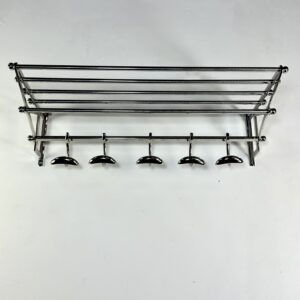 Porte manteau mural 5 patères en aluminium chromé – Image 9