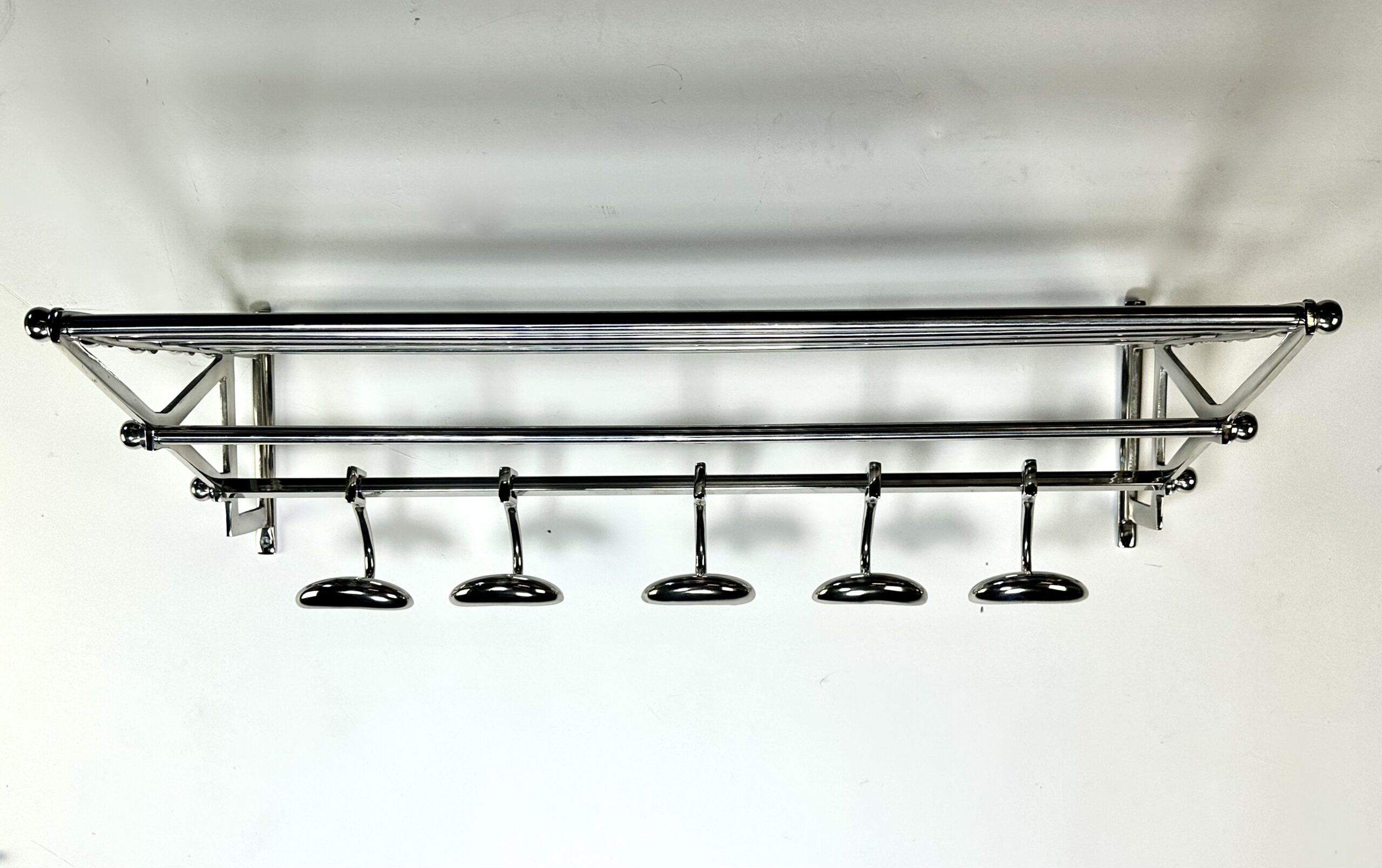 Porte manteau mural 5 patères en aluminium chromé – Image 4