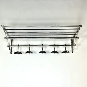 Porte manteau mural 5 patères en aluminium chromé