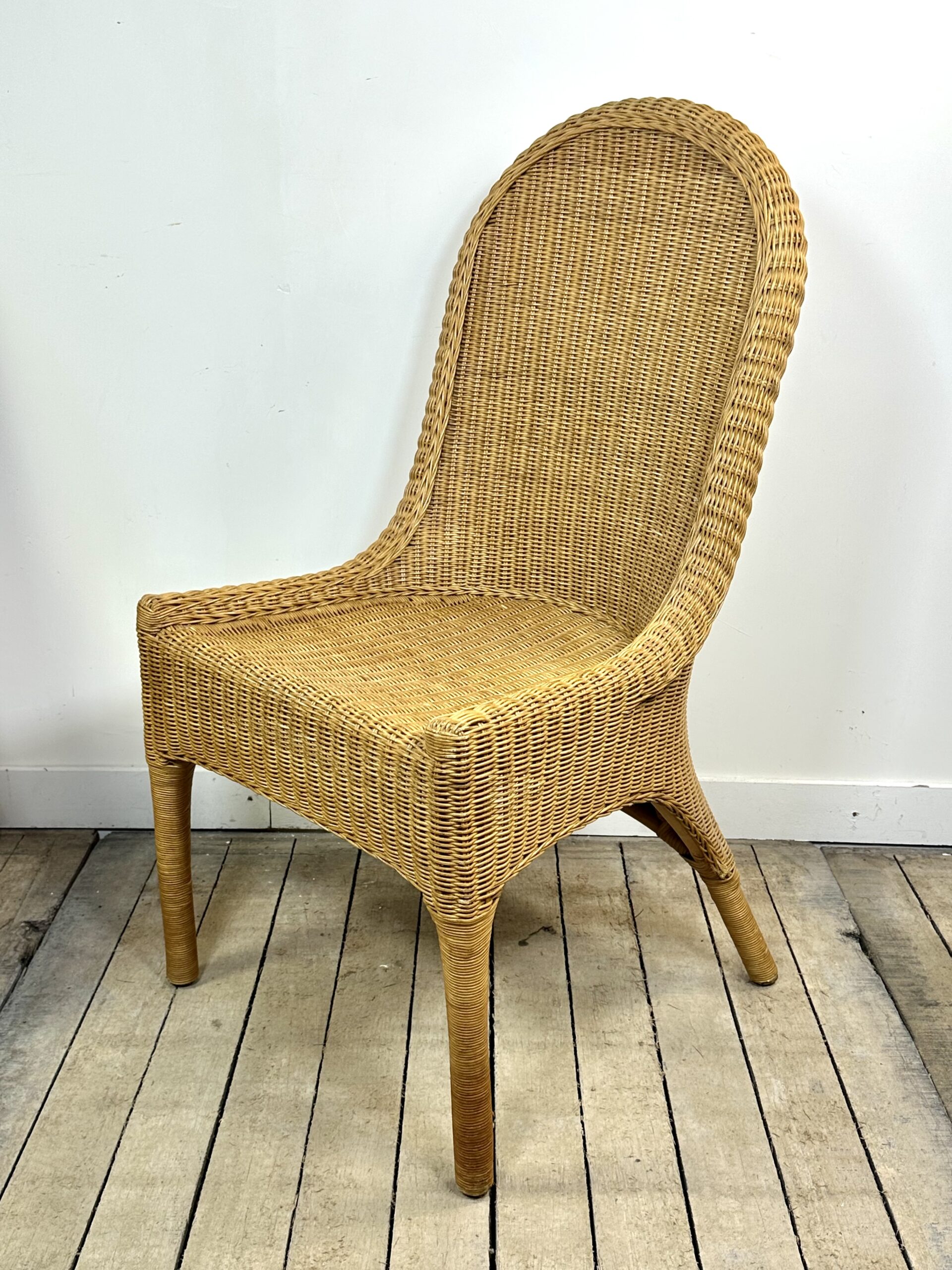 Chaises (lot de 6) vintage 1970 en rotin blond – Image 5