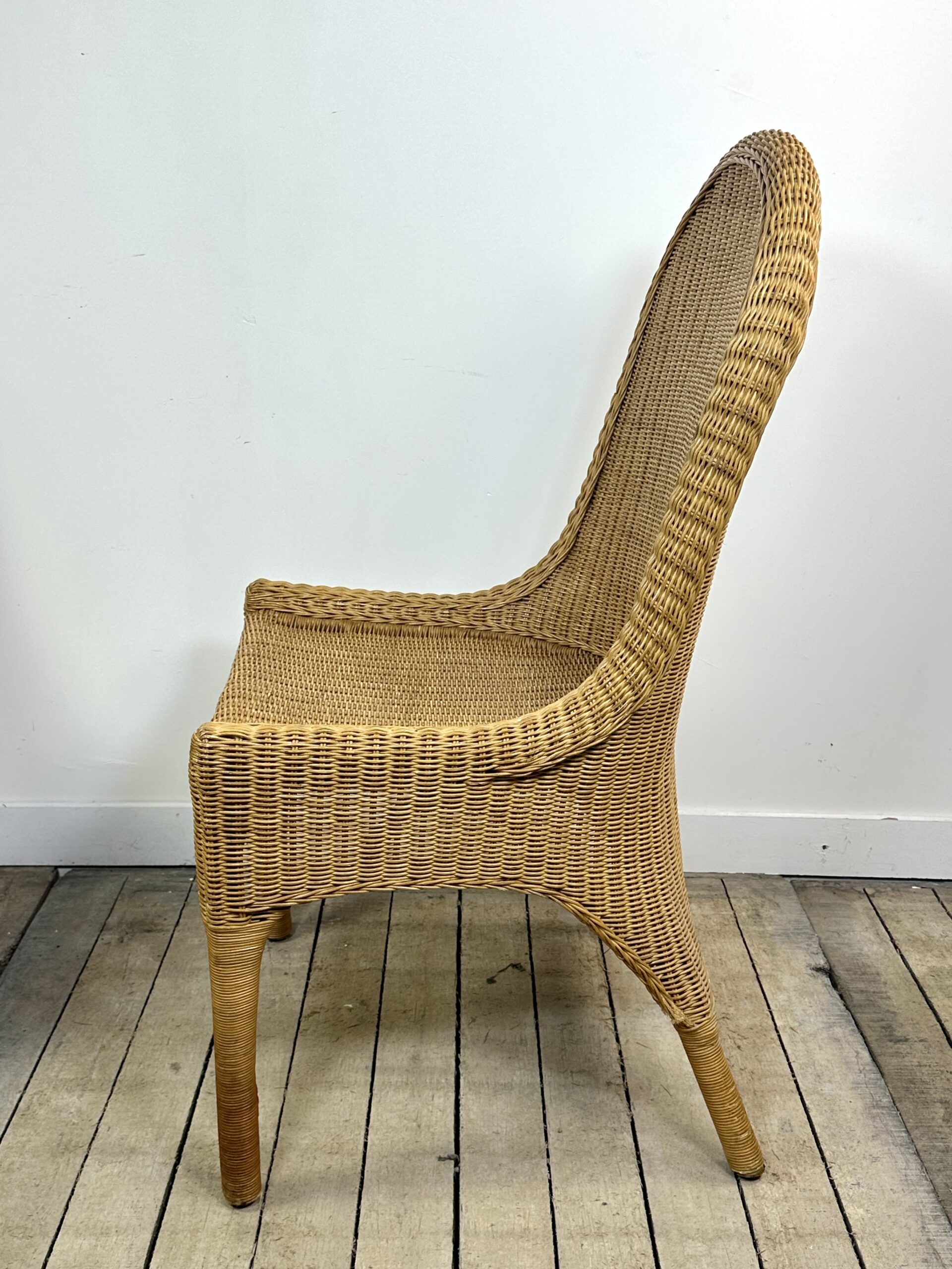 Chaises (lot de 6) vintage 1970 en rotin blond – Image 6