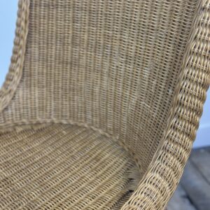 Chaises (lot de 6) vintage 1970 en rotin blond – Image 10