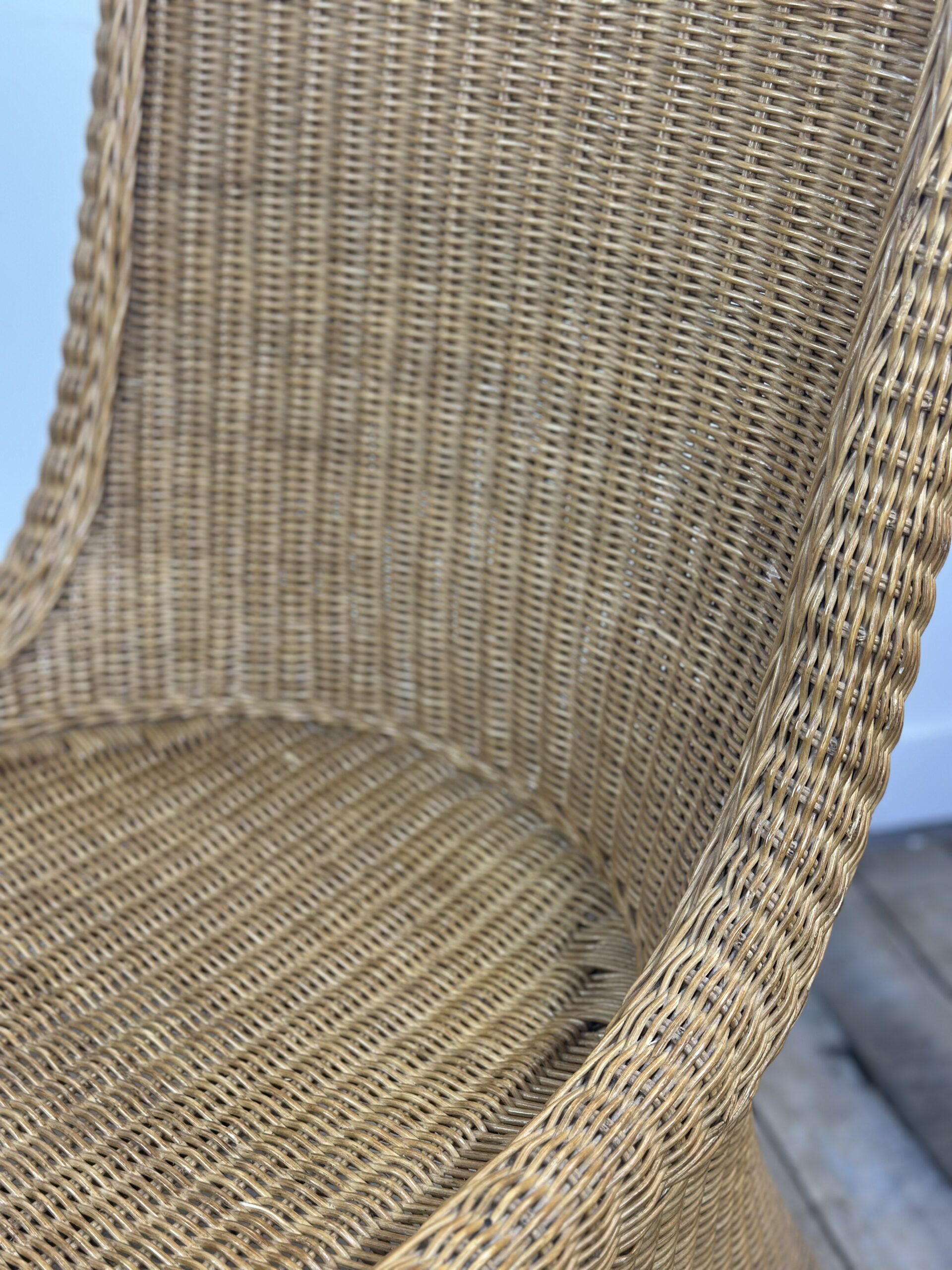 Chaises (lot de 6) vintage 1970 en rotin blond – Image 10
