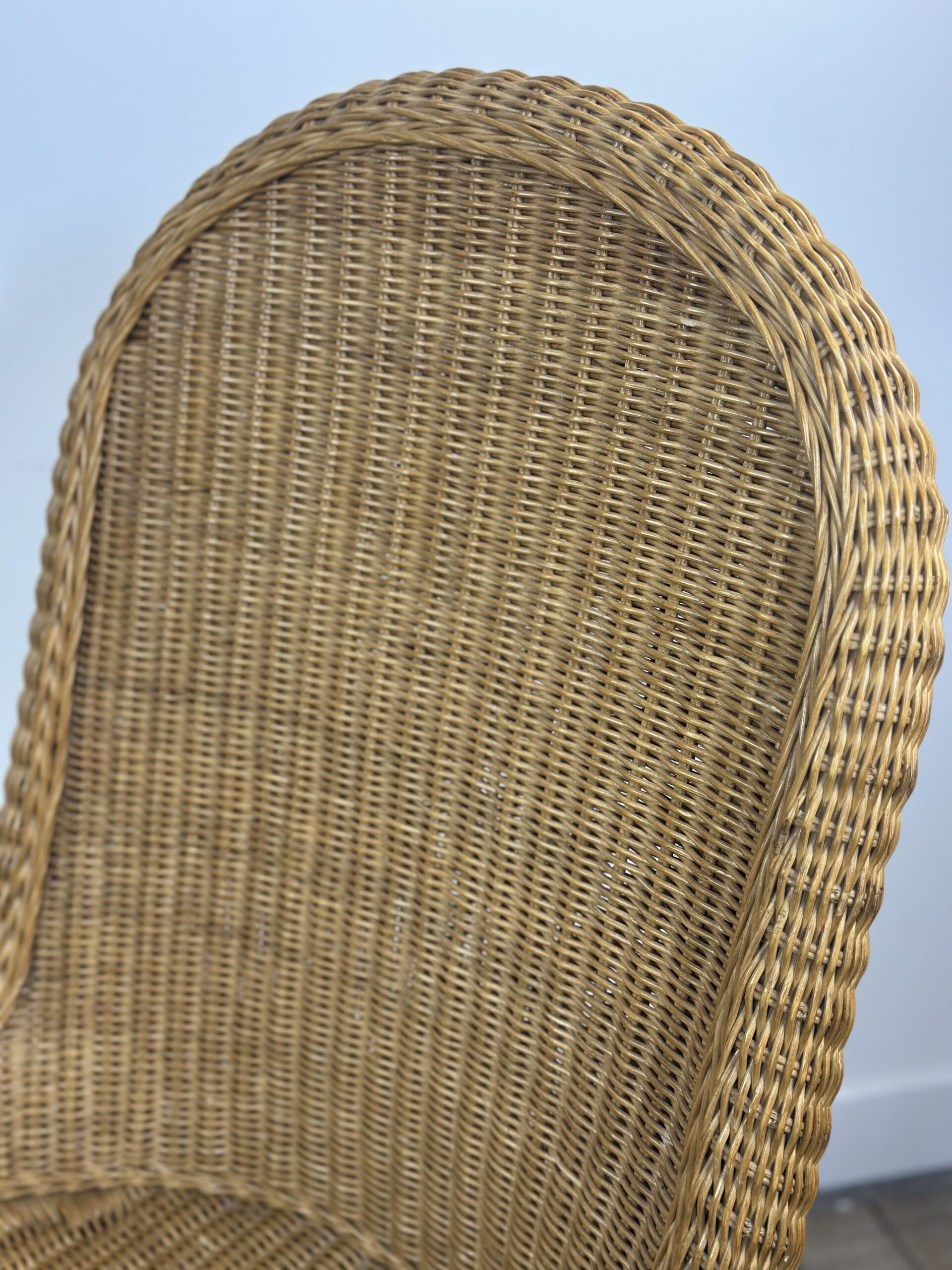 Chaises (lot de 6) vintage 1970 en rotin blond – Image 11