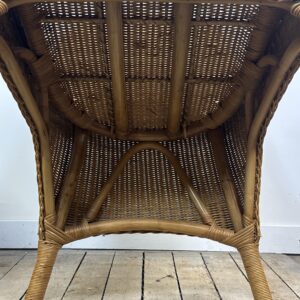 Chaises (lot de 6) vintage 1970 en rotin blond – Image 13
