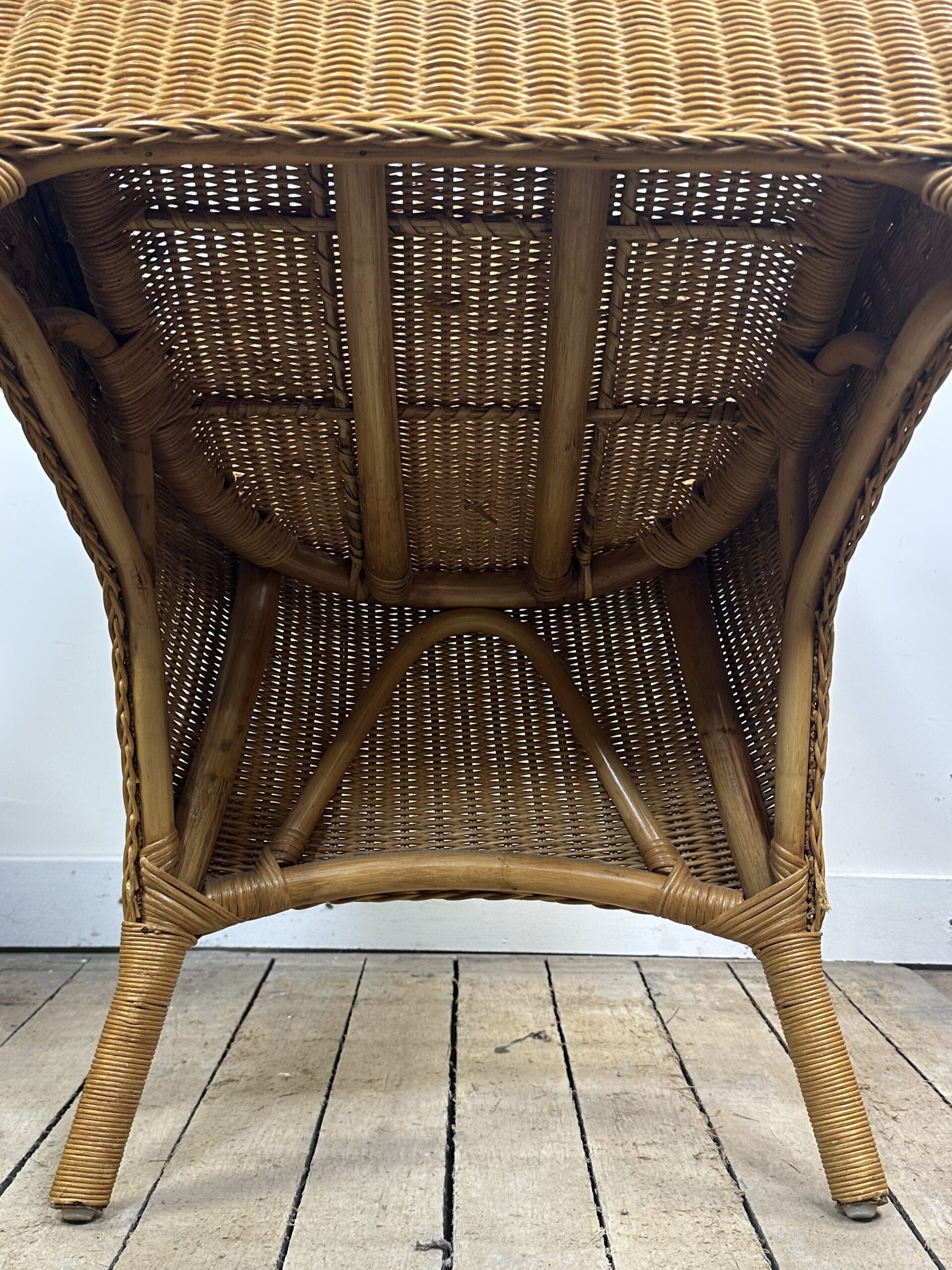 Chaises (lot de 6) vintage 1970 en rotin blond – Image 13