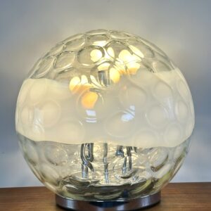 Lampe boule vintage Verre soufflé et bullé de Murano Années 1970