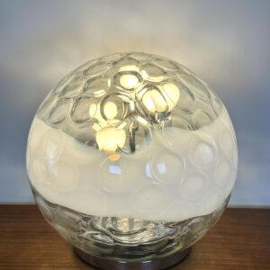 Lampe boule vintage Verre soufflé et bullé de Murano Années 1970 – Image 9
