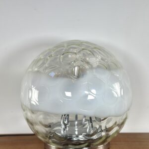 Lampe boule vintage Verre soufflé et bullé de Murano Années 1970 – Image 8