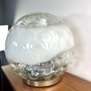 Lampe boule vintage Verre soufflé et bullé de Murano Années 1970 – Image 5