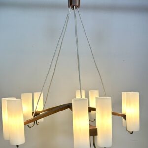 Lustre scandinave Östen Kristiansson pour Luxus Suède – 10 lumières – 1960'S – Image 11