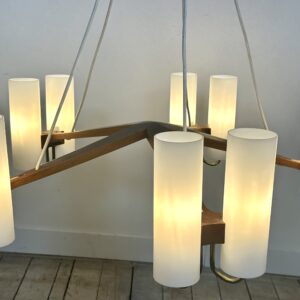Lustre scandinave Östen Kristiansson pour Luxus Suède – 10 lumières – 1960'S – Image 9