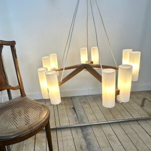 Lustre scandinave Östen Kristiansson pour Luxus Suède – 10 lumières – 1960'S – Image 5
