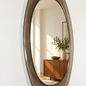 Miroir vintage à cadre verre fumé années 1970 – Image 7