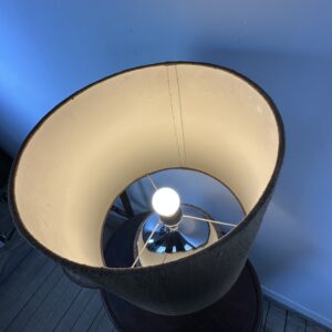 Lampe vintage en liège et chrome 1970 – Image 9