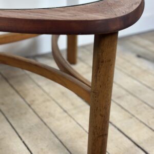 Table basse Tricester par Nathan en teck et vitré 1970 – Image 4