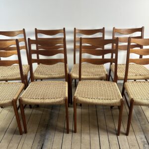 Chaises (lot de 8) danoises vintage Arne Wahl Iversen Années 1960 – Image 11