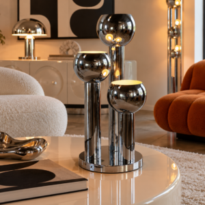 Alternative view of Lampe de table vintage Space Age chromés 1970'S